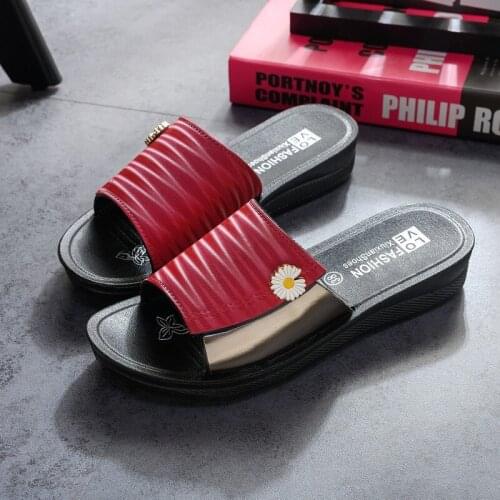 New Styles Fashionable Thick-soled Wedges Womens Slippers To Increase The Height of Home Ladies Slippers Indoor