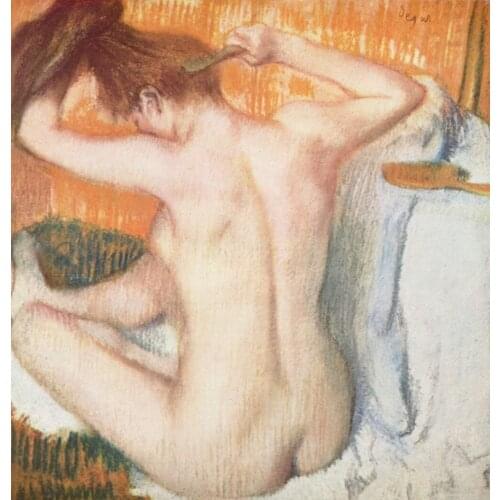 Charming Woman Combing her Hair oil painting recreation wall art for home decoration