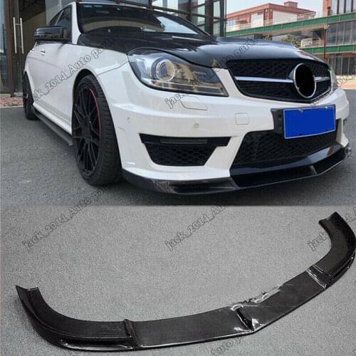 FOR 2012 2013 2014 MERCEDES BENZ W204 C63 SEDAN COUPE CARBON FIBER FRONT LIP SPOILER