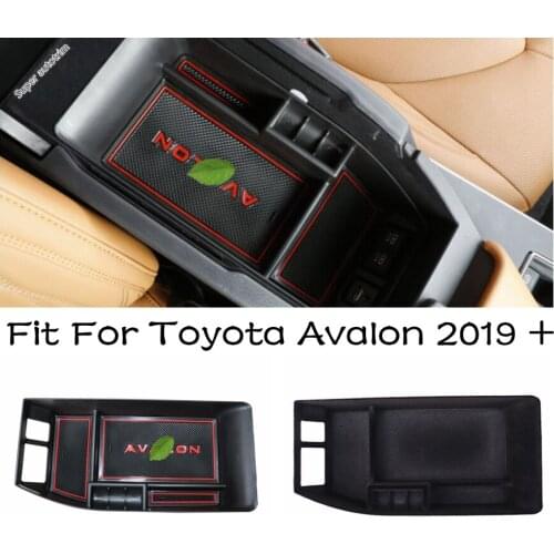 Lapetus Armrest Arm Rest Storage Box Center Console Container Organizer Coin Tray Holder Black For Toyota Avalon 2019 2020 2021