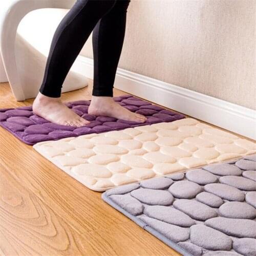 Simple Cobblestone Carpet Bedroom Door Mat Floor Solid Mats Kitchen Bathroom Water Mat Christmas Gifts Rugs Home Decorations New