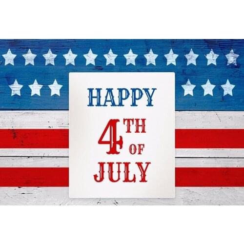 TR Photography Backdrop American Flag 7x7 4th of July Photography Background Backdrop Wood Board Elegant Photo Banner