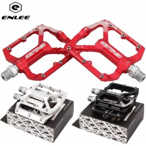 ENLEE Ultralight bicycle pedal all CNC mtb DH XC AM FR mountain bike pedal T6 Material +DU Bearing Aluminum Pedals