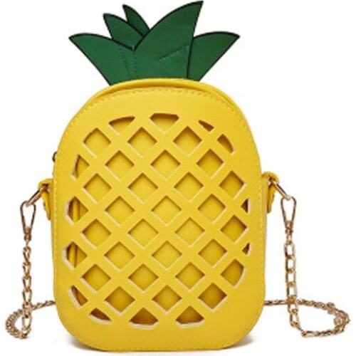 Mini Pineapple Design Graphics Luxury Handbags New Originality Personality Pu Of Woman Shoulder Bag Fashion Satchel Bag