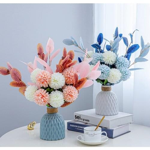 1/5pcs Dandelion Flower Ball Simulation Bouquets Artificial Flower Wall Fake Flower Home Decoration Wedding Holding Flower