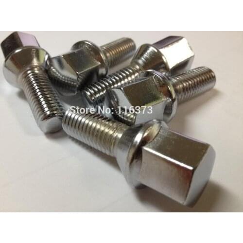 10pc Extended Lug Bolts 12x1.5 50mm Shank 12mm x 1.5 Conical Cone Seat 17mm Hex