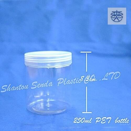 20PCS/LOT FREE SHIPPING NEW PRODUCT 250ml PET plastic bottles/transparent candy packaging bottle/ packing jars for nut