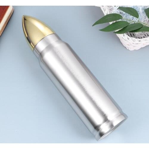 304 Stainless Steel Creative Bullet Cup Thermos Cup Portable Outdoor Sports Water Bottle Military Vacuum Flask Thermal Kettle