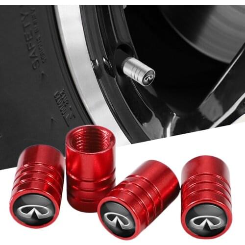 4Pcs Metal Wheel Valve Stem Caps Car Styling Tire Valve Tyre Caps For Infiniti Q50 Q30 G37 Q70 FX35 QX70 G35 Q60 JX35 G25 QX50