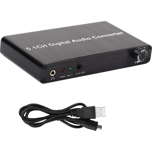 5.1 Digital DTS AC3 Dolby Channel Decoder Dolby Converter Sound Audio Converter SPDI Sound Adapter Amplifier