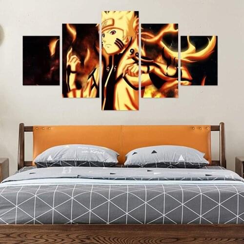 5 Piece Wall Art Canvas Anime Manga Figure Ninja Posters And Pictures Home Modern Living Room & Bedroom Decoration Paintings