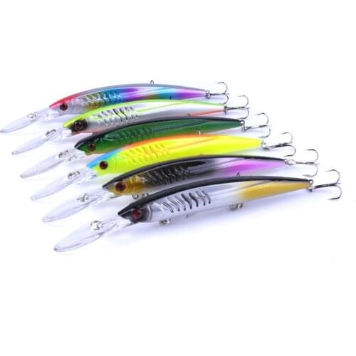 6pcs New Minnow Fishing Lure 14.5cm 12.7g Artificial Floating Lure Hard Plastic Crankbaits Fishing Wobbler Pike Bass Swimbait