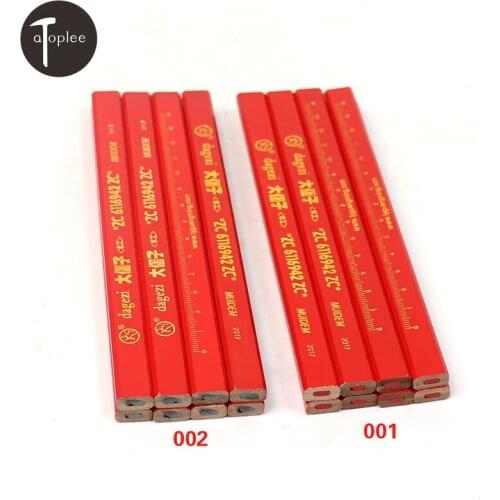 8PCS/set 176*13.7mm Carpenter Pencils Red/Black Lead For DIY Builders Joiners Woodworking Project To Draw Lines Or Mark