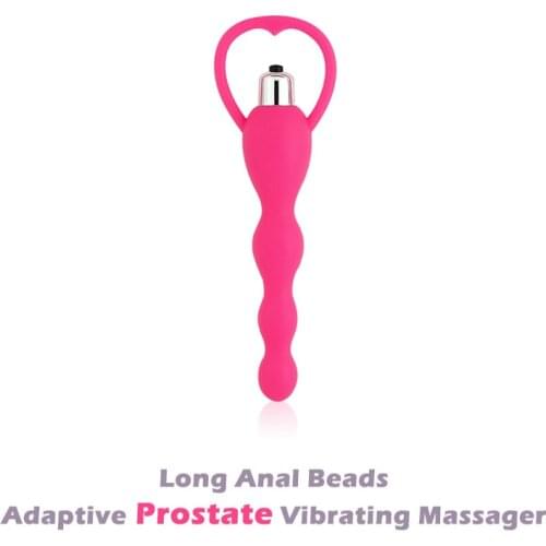 Sexy Long Pull Beads Vibrator Anal Plug Prostate Massager Adult Game Butt Silicone Gay Sex Toys For Man Masturbator Hot Erotic
