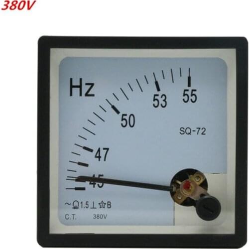 AC 100V 220V 380V Analog Panel Frequency Meter Tester Gauge Hertz Indicator 23GB
