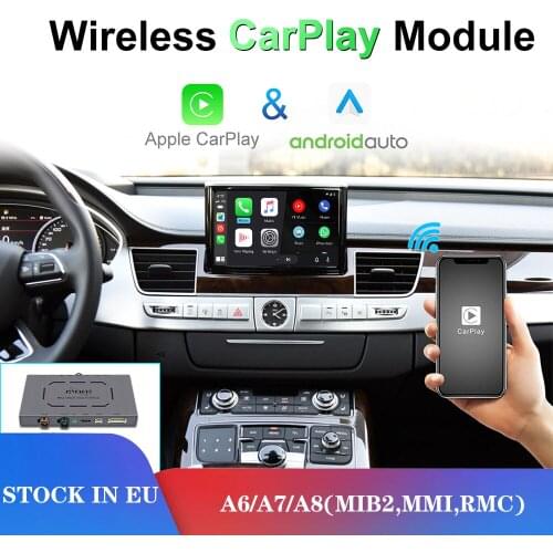 Wireless Apple Carplay module For A6A7A8(MIB2,MMI,RMC) iOS13 Android Mirror Car Play Android Auto wired ai box Airplay