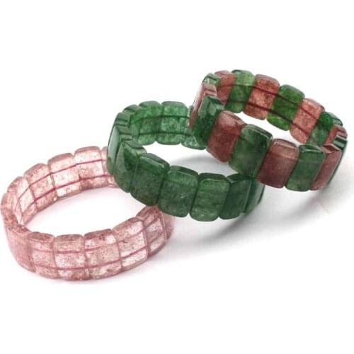 Natural strawberry quartz stone beads bracelet natural stone bracelet for woman wholesale