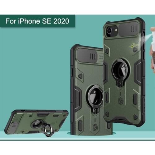 For iPhone SE 2020 case ring phone stand holder NILLKIN Slide Camera Protect Privacy Back Cover for iPhone 7 For iPhone 8 case