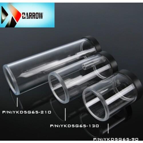 Barrow 90mm,130mm,210mmcylinder computer case water tank Split water cooling refit combo reservoir for D5/MCP655 YKD5G65tubemod