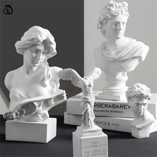 WU CHEN LONG Nordic Character Sculpture Crafts David Plaster Statue Resin Art Home Living Room Decoration Sketch Facial R7102