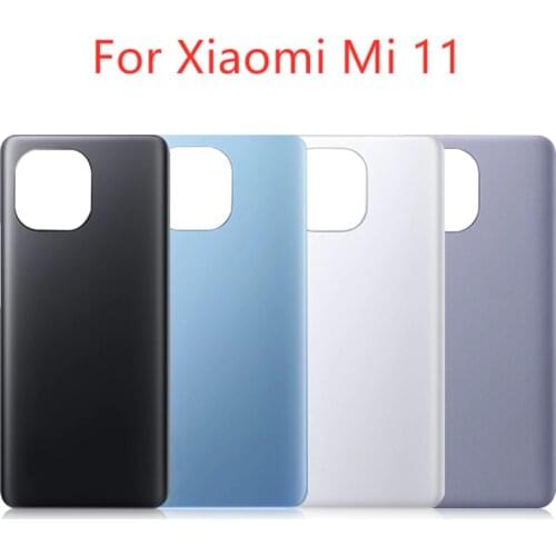 For Xiaomi Mi 11 Battery Back Cover Rear Door Housing Side Key Replacement Repair Spare Parts