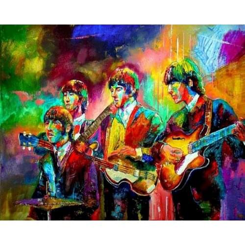 GATYZTORY Painting By Number Man Band Acrylic Canvas Drawing Picture Frames Wall Photo Decoration Home Diy Kit 40x50cm