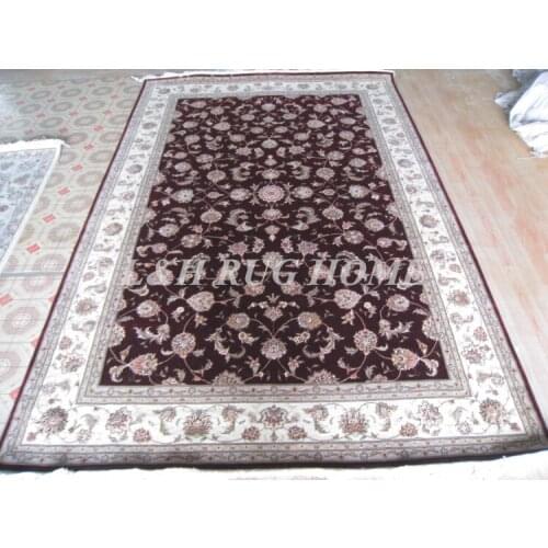 Free shipping 6'X9' 180 Line Wool and silk Oriental Persian carpet handmade rug