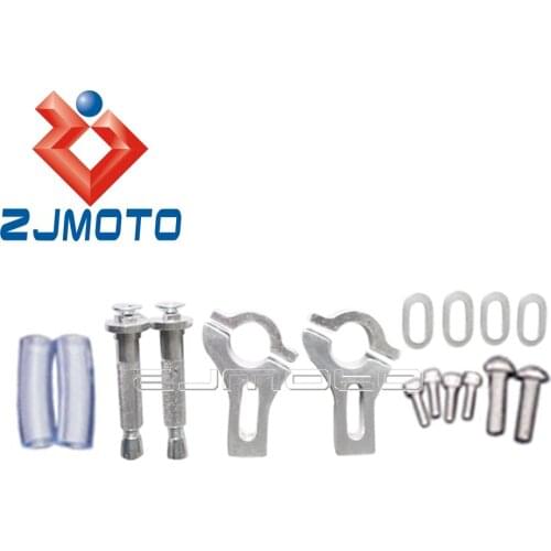 Motorcycle Handguard Clamp 22mm 7/8" Mount Bracket Kits MX ATV Snowmobile For Honda Suzuki Kawasaki Yamaha XR CRF DT KLX