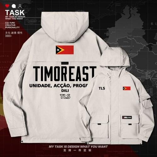 East Timor TMP Timor Leste Tetum East Timorese TL men jacket hooded nation flag jackets windbreaker new mens clothes autumn