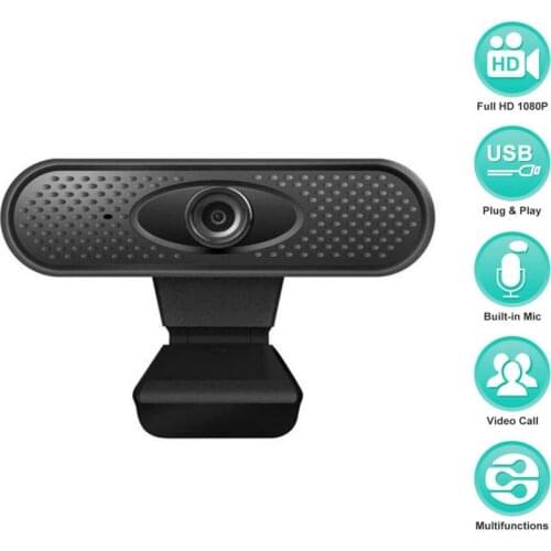 New Black HD Webcam With Microphone 1080p Laptop USB High-Definition Computer Camera Professional Streaming Computer Webcam