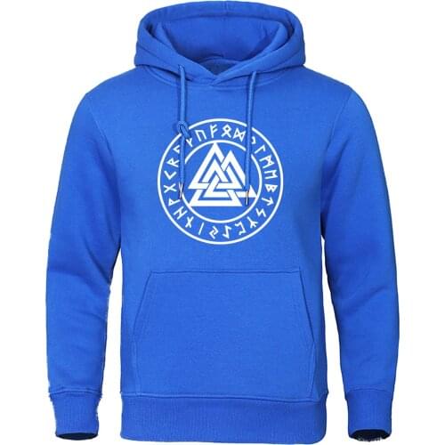 Odin Vikings Symbols Print Hoodie Sweatshirt Autumn Fleece Warm Pullover Men Hip Hop Harajuku Streetwear Hoody Fashion Hoodies