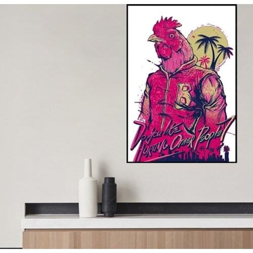 Hotline Miami Richard Poster Wall Art Picture Posters and Prints Canvas Painting for Room Home Décor