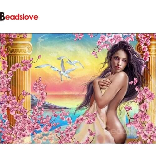 Full flowers Diy diamond painting Fantasy sexy girl picture rhinestones embroidery diamond mosaic 5d cross stitch beauty woman