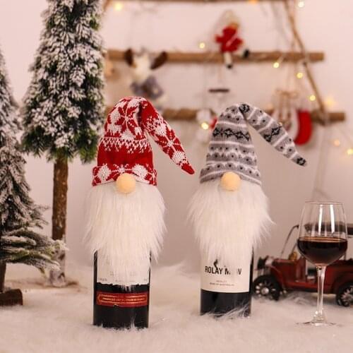 Christmas Decorations for Home Faceless Wine Bottle Cover New Year 2022 Gifts Navidad Christmas Home Decoration Adornos Navidad