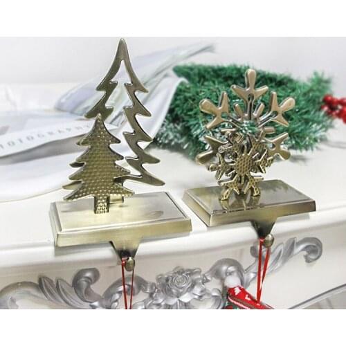 Christmas Decoration Hook For Christmas Sock Fireplace Table Edge Ornaments Snowflake Snowman Christmas Tree Elk Hanging Hook
