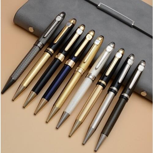 Jinhao High Quality Metal Ballpoint Pen Luxury Gold Clip Rollerball Pen 1.0mm Black Ink Refill office school stationery Gift