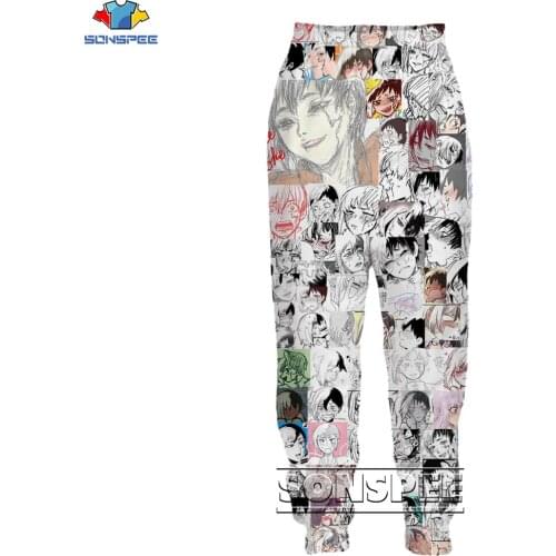 SONSPEE 3D Anime Sweatpants Sexy Cartoon Loli Goddess Harajuku Trousers Retro Casual Oversized Mens Womens Alternative Clothes