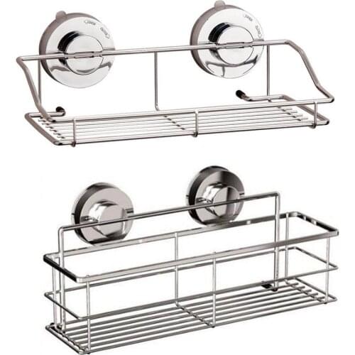 Stainless Steel Storage Rack Holder Wall Mounted Long Shallow Bottle Rack Home Organizer Kitchen Bathroom Toilet Room Shelf