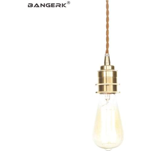 Nordic Design LED Pendant Lamp Loft Decor Modern Single Head Brass Hanging Light Dining Room Bar Home Lighting Luminaire