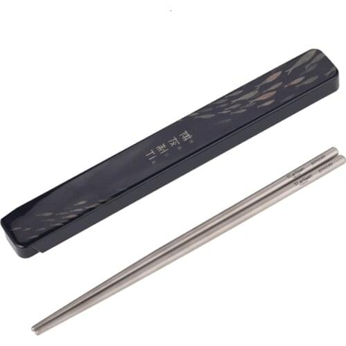 Tiartisan Pure Titanium Chopsticks Outdoor Tableware Camping Traveling Hiking Picnic Chopsticks Dinner Table Chopstick Ta8199