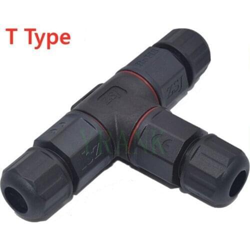 Waterproof I Type T Type Electrical Cable Wire 3-pin Connector IP67 for Outdoor light LED Underground Light Using L20 HT230