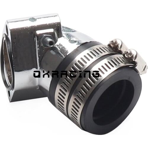 Performance chrome Alloy intake manifold for Scooter Moped GY6 125 GY6 150 152QMI 157QMJ / CVK30 Carburetor intake Manifold