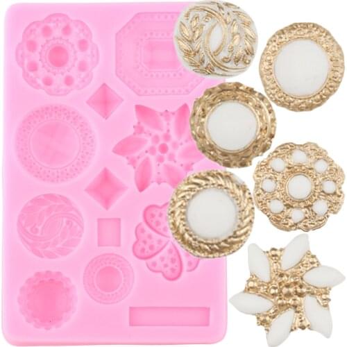 Jewelry Gems Silicone Mold Cupcake Topper Fondant Molds DIY Wedding Cake Decorating Tools Chocolate Gumpaste Moulds Candy Mould