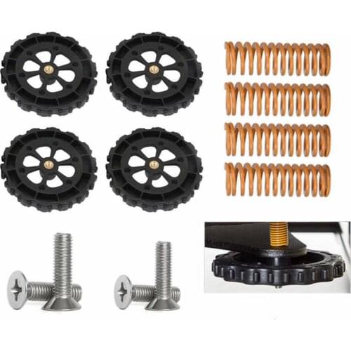 Creality 3D Printer Replacment Parts / 4PCS Upgraded Leveling Nut + 4PCS Hot Bed Spring + 4PCS M4X30 Screws for Ender 3 / Ender