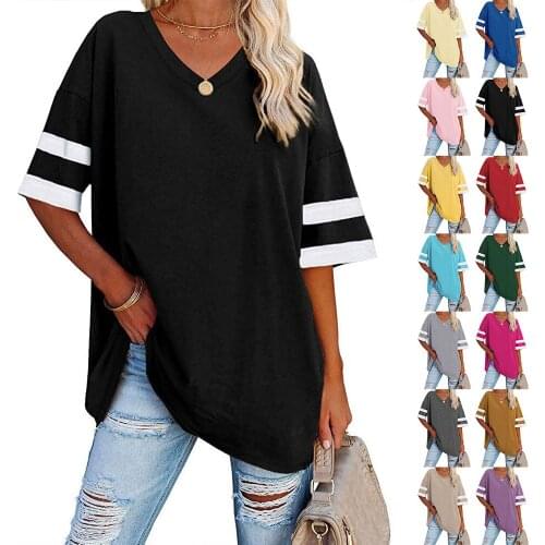 5XL Plus Size Women Clothing Short Sleeve T-Shirts Fashion Flower Print Bandage V-Neck Summer Tee Loose Casual Lady 2020 T-Shirt
