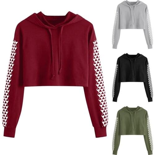 Womens Crop Tops Hoodie 3D Printed Sweatshirts Tops Star Print Pullover Long Sleeve Streetwear Clothes Hoodie Mikina