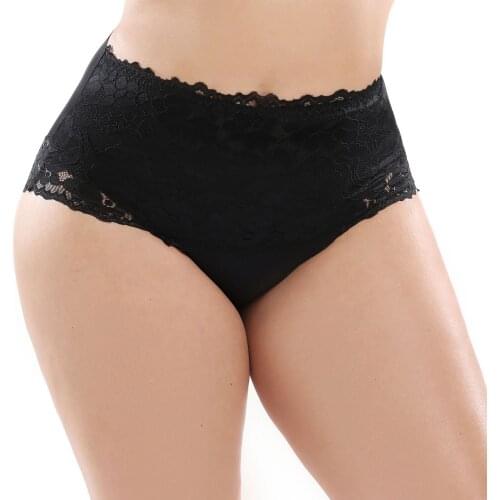 Womens Sexy Underwear Floral Lace Panties High Waisted Plus Size Ladies Briefs Sleamless Lingerie Comfy Boyshorts Femme Calcinha