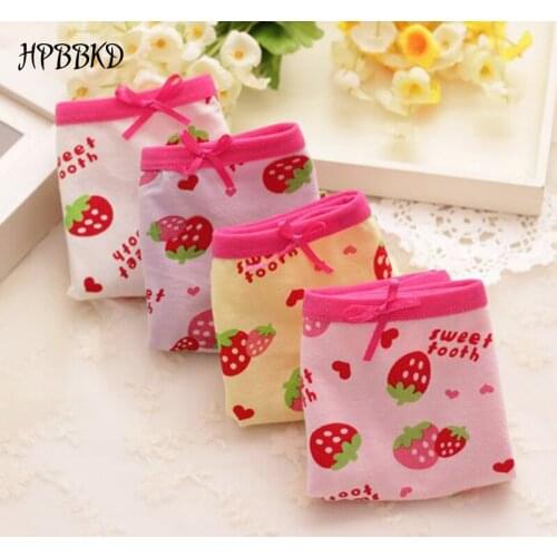 HPBBKD 12pcs/lot Girl Cartoon Panties Cotton Children Breathable Underwears Boxer Panties For Girls Kids Shorts Pants GU026