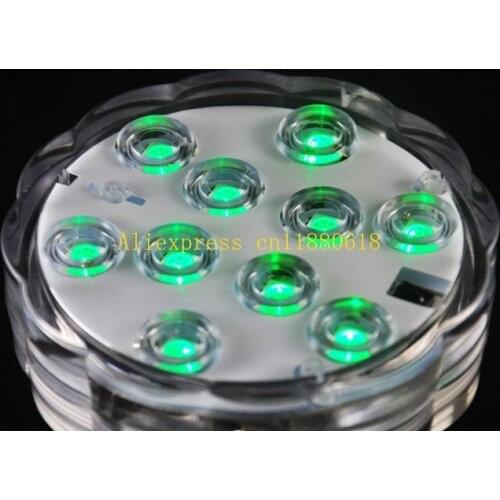 300pcs/lot Free Shipping Remote control 16colors Submersible LED light 10 LED vases base light For Wedding Party Celebration