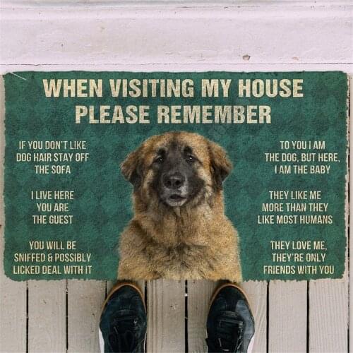 3D Printed Please Remember Leonberger Dogs House Doormat Non Slip Door Floor Mats Decor Porch Doormat 02